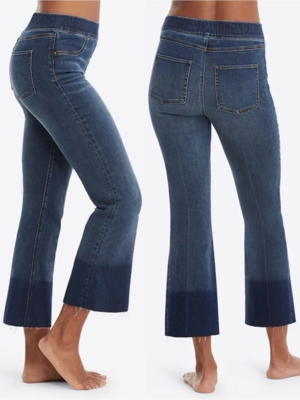Spanx Cropped Flare Denim in Medium Wash Style 20231R Medium